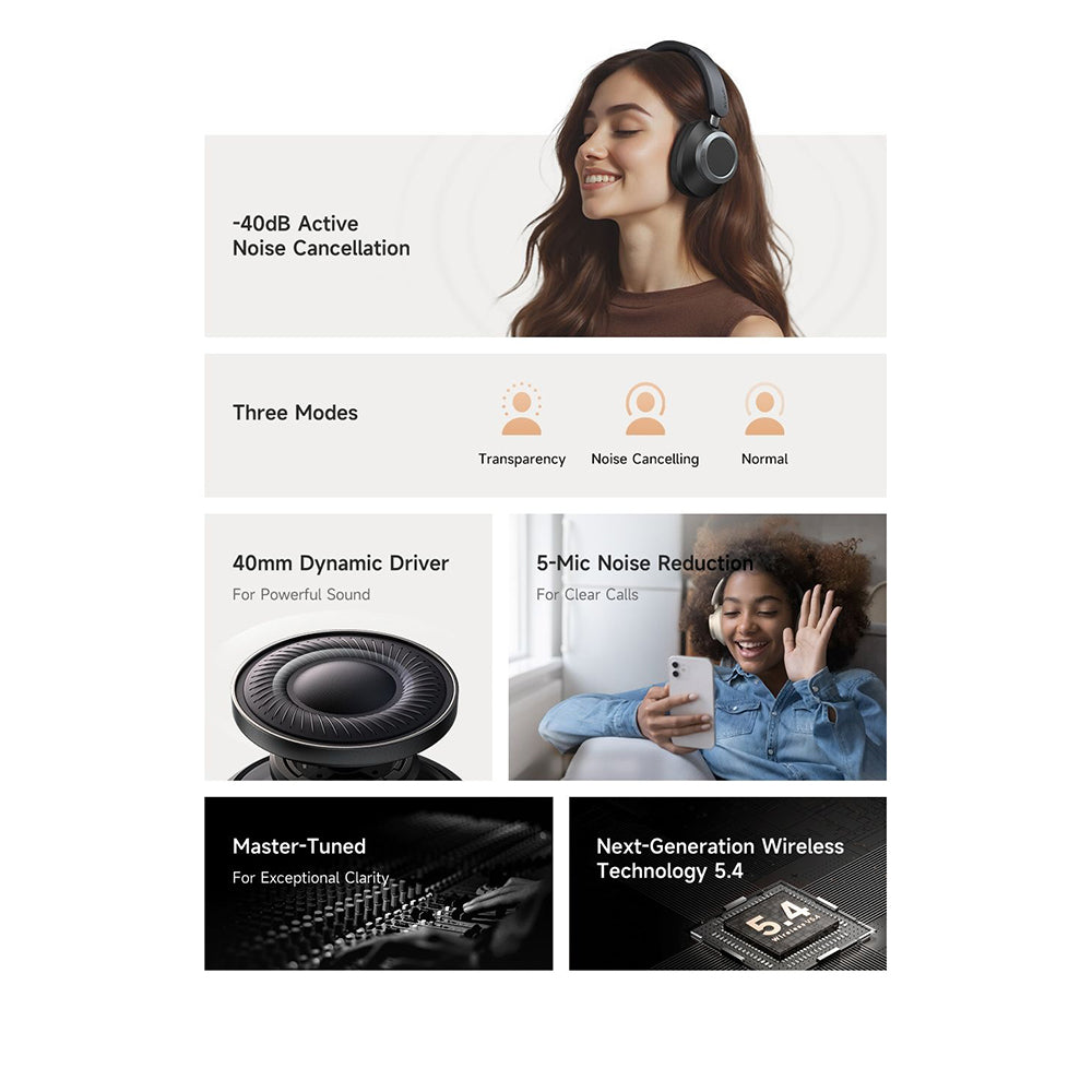Handsfree Bluetooth McDodo HP-5821 T03, A2DP, ANC, Bež