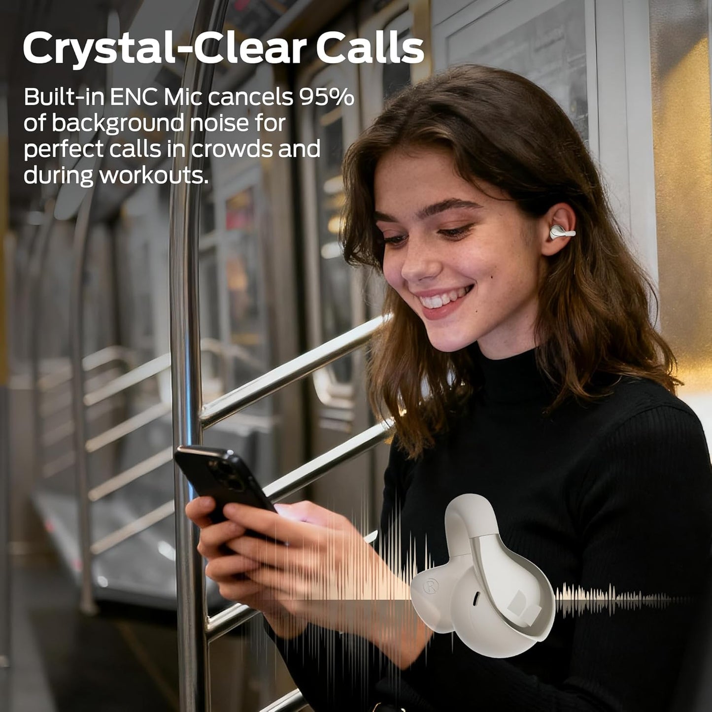 Handsfree Bluetooth Monster AC225, TWS, Svetlo krem