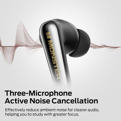 Handsfree Bluetooth Monster Clarity 200, TWS, ANC, Crna