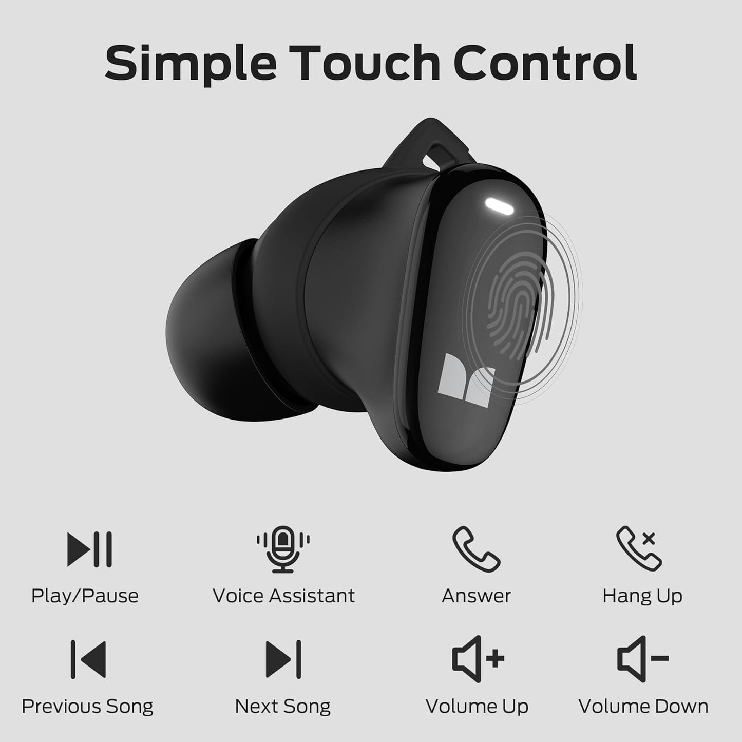 Handsfree Bluetooth Monster N-Lite 206, TWS, Crna