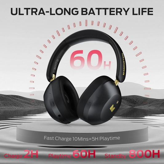 Handsfree Bluetooth Monster Persona 6th, MultiPoint, A2DP, ANC, Crna