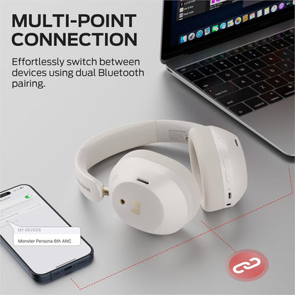 Handsfree Bluetooth Monster Persona 6th, MultiPoint, A2DP, ANC, Bela