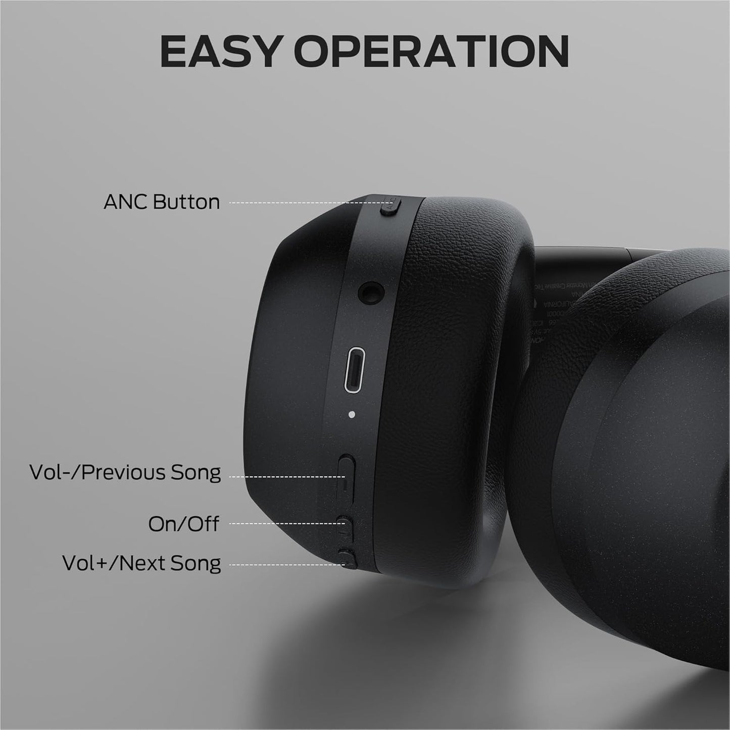Handsfree Bluetooth Monster Persona 6th, MultiPoint, A2DP, ANC, Crna