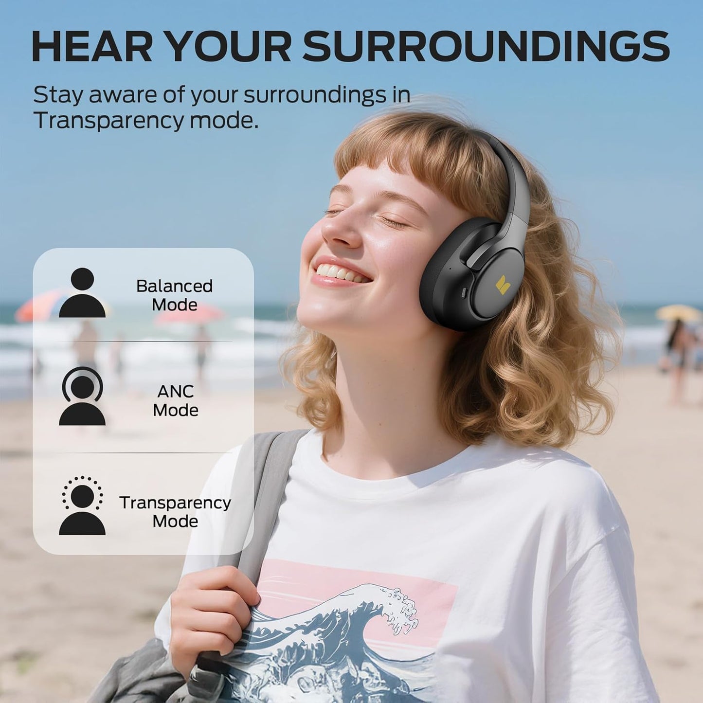 Handsfree Bluetooth Monster Persona 5th, MultiPoint, A2DP, ANC, Crna