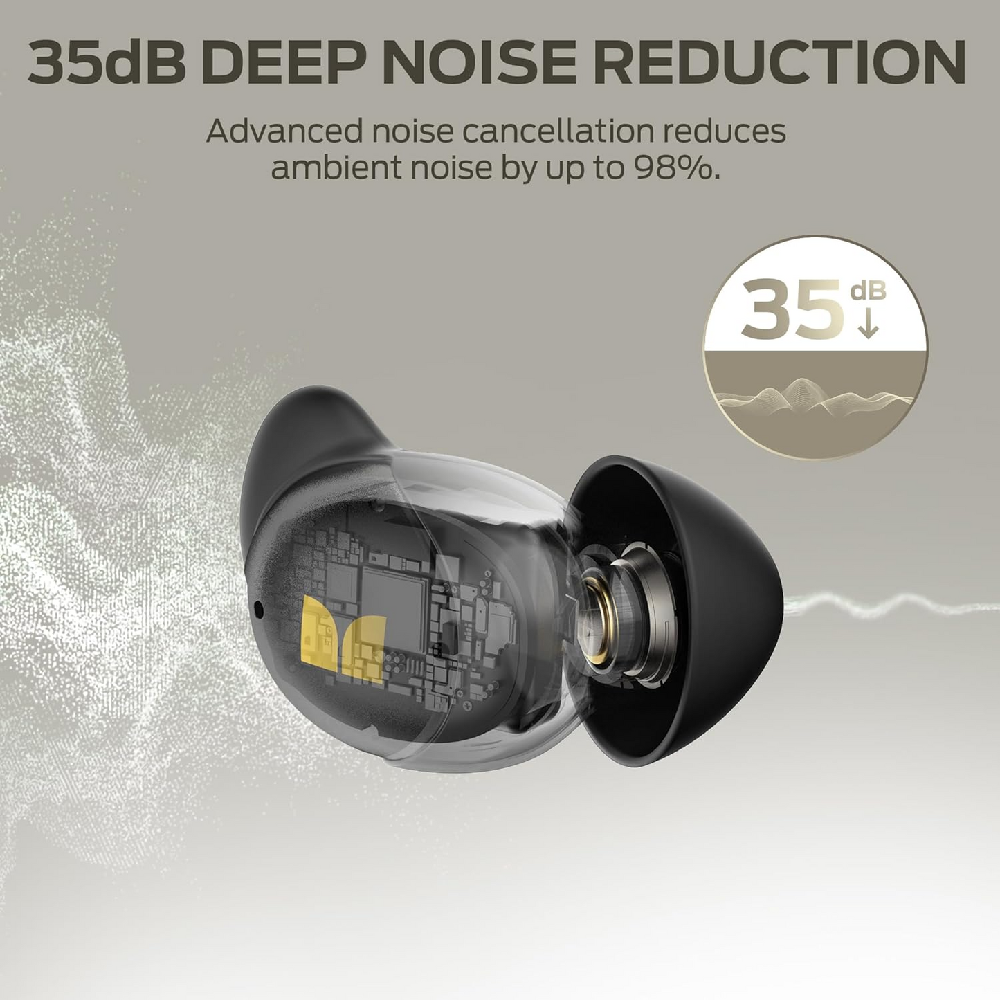 Handsfree Bluetooth Monster Sleep Ear200, TWS, ANC, Crna