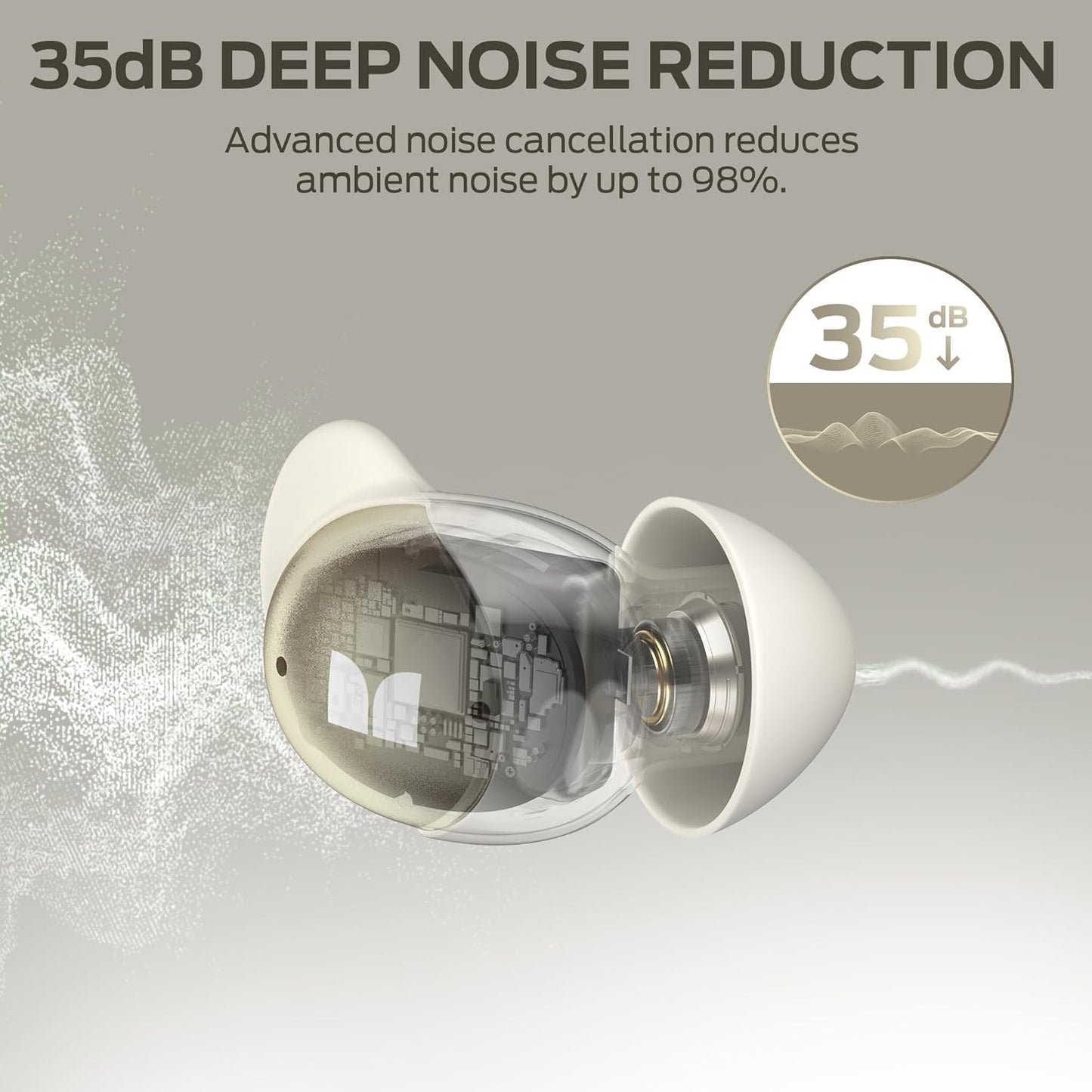 Handsfree Bluetooth Monster Sleep Ear200, TWS, ANC, Zlatna