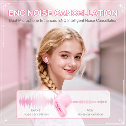 Handsfree Bluetooth Onikuma TX603, TWS, Roze