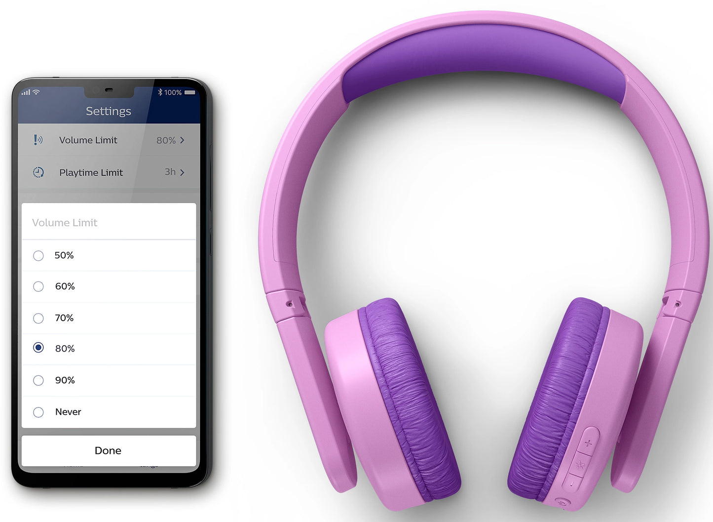 Handsfree Bluetooth Philips Kids, A2DP, Roze TAK4206PK/00