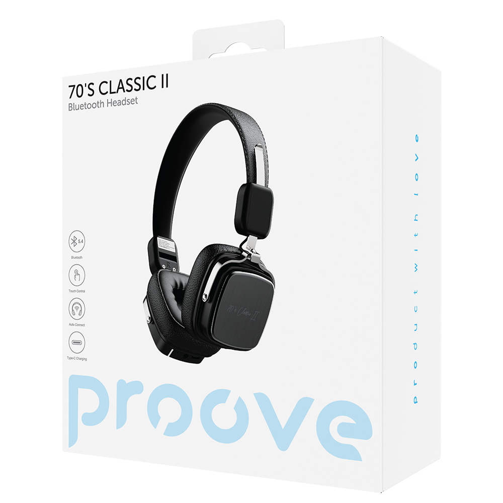 Handsfree Bluetooth Proove 70's Classic II, A2DP, Crni