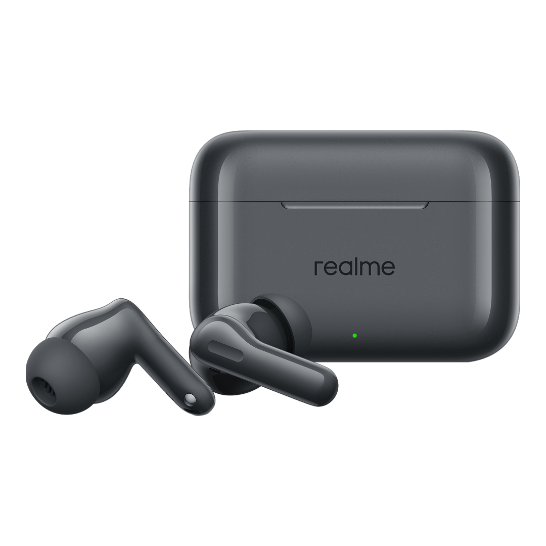 Handsfree Bluetooth Realme Buds T200, TWS, ANC, MultiPoint, Sivi
