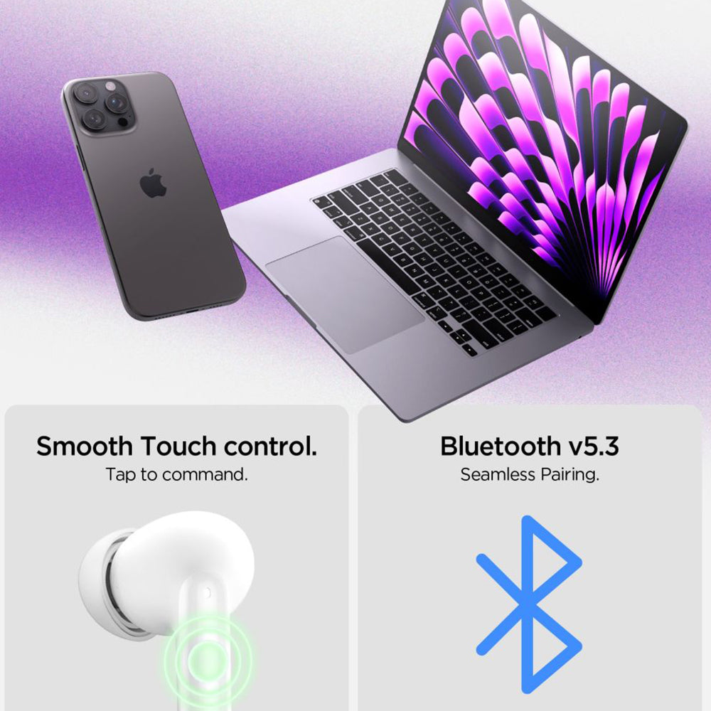 Handsfree Bluetooth Spigen SA2400, TWS, ANC, Crna ASD07886