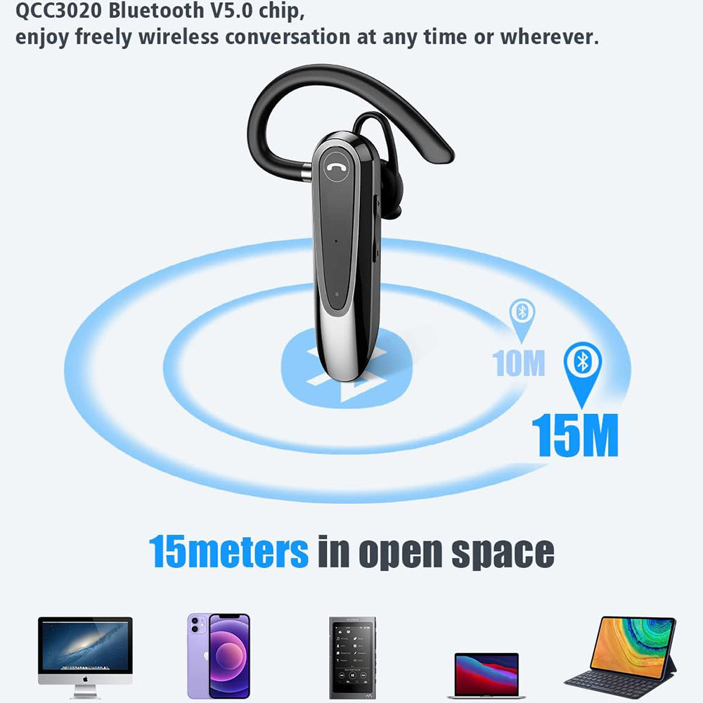 Handsfree Bluetooth Techsuit CB2 AirTalk, A2DP, Crni
