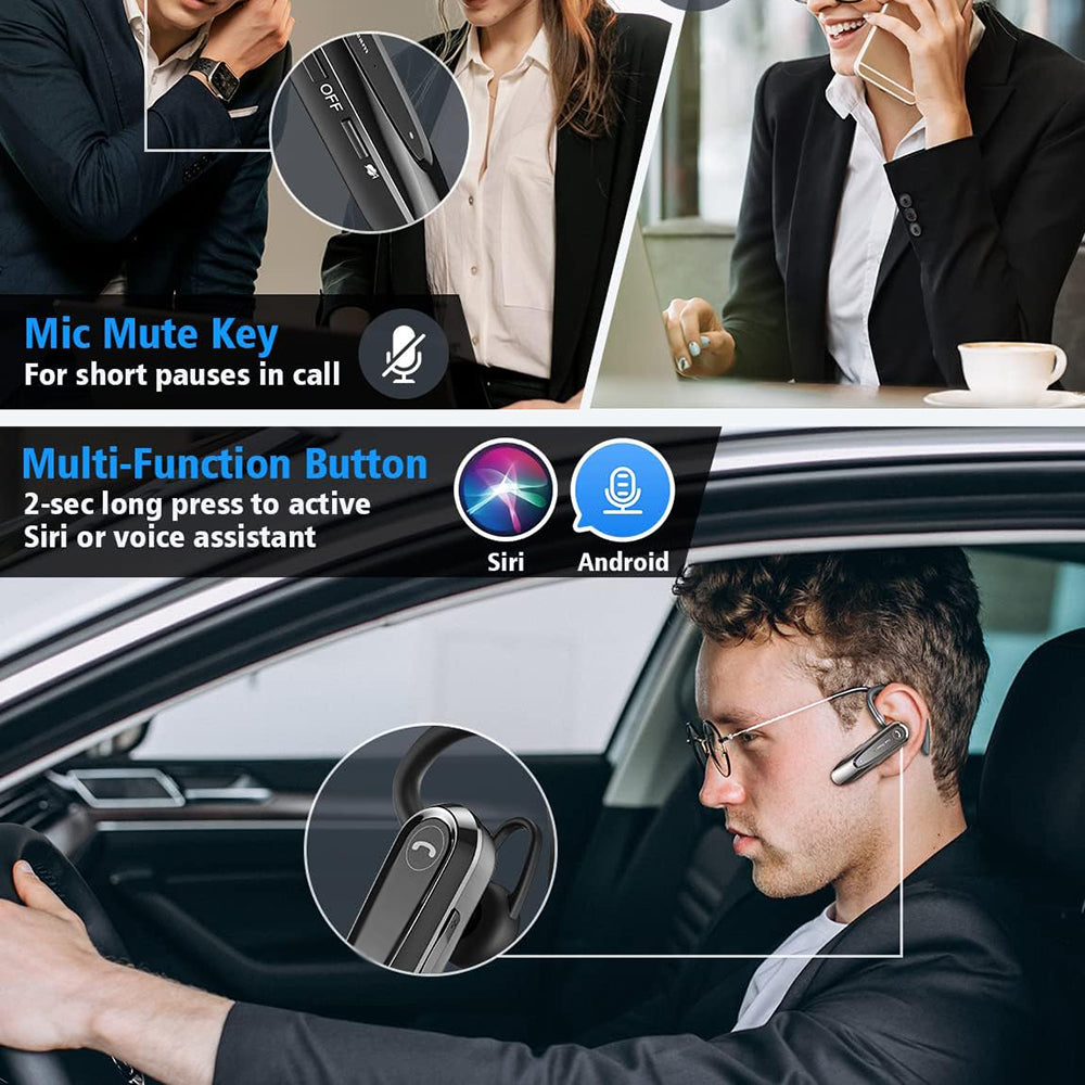 Handsfree Bluetooth Techsuit CB2 AirTalk, A2DP, Crni