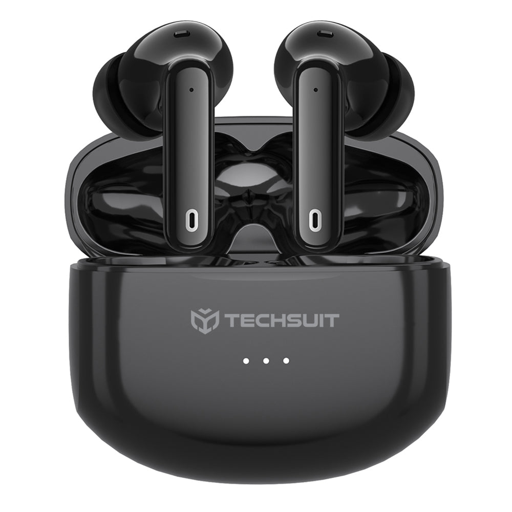 Handsfree Bluetooth Techsuit CW1 Audira Pro, TWS, ANC, Crna
