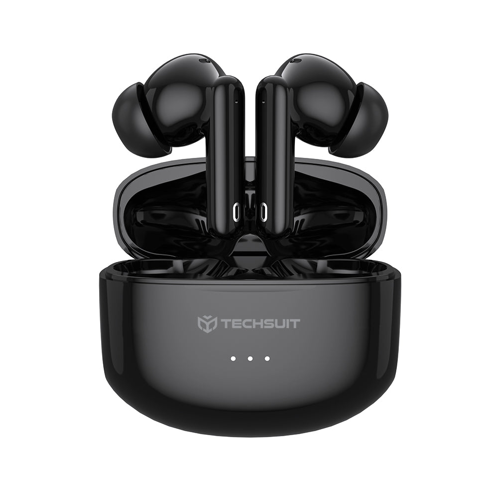Handsfree Bluetooth Techsuit CW1 Audira Pro, TWS, ANC, Crna