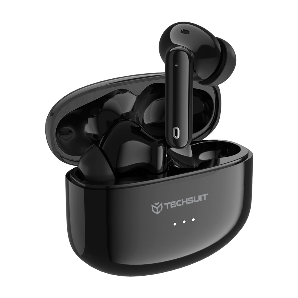 Handsfree Bluetooth Techsuit CW1 Audira Pro, TWS, ANC, Crna