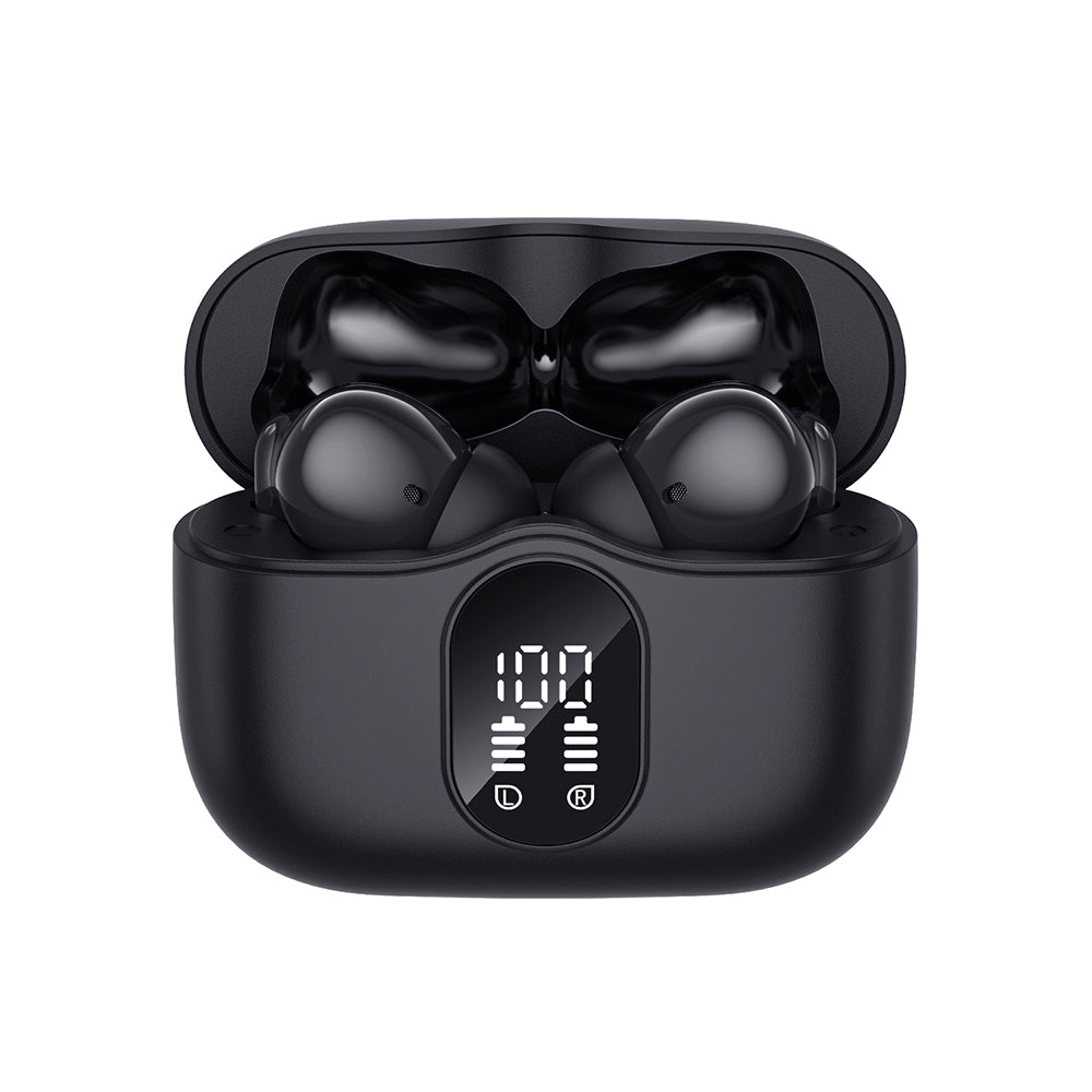 Handsfree Bluetooth Techsuit CW3 WaveBeat 100, TWS, ANC, Crni