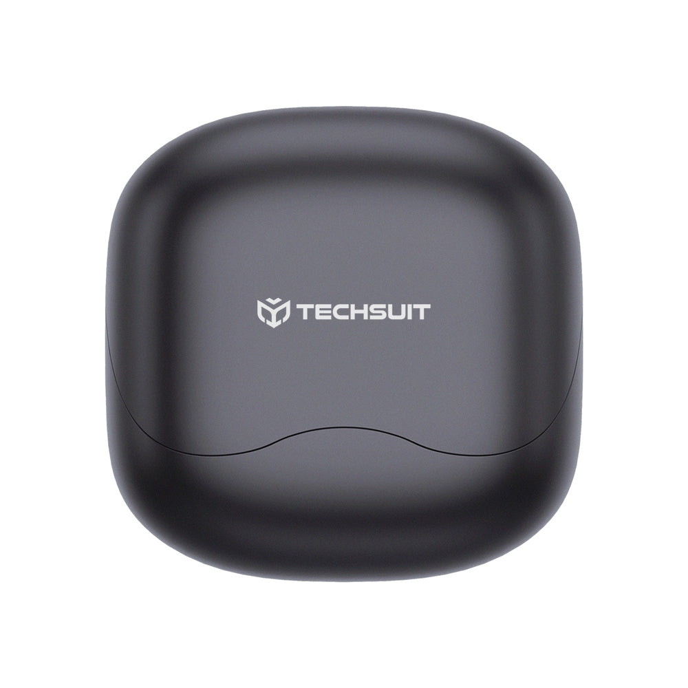 Handsfree Bluetooth Techsuit CW5 EchoFit Pro, TWS, ANC, MultiPoint, Crni