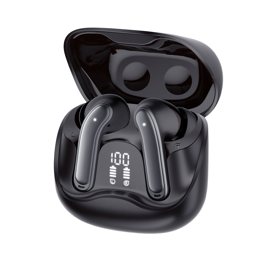 Handsfree Bluetooth Techsuit CW5 EchoFit Pro, TWS, ANC, MultiPoint, Crni