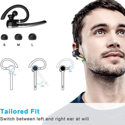 Bluetooth slušalica za Call Center Techsuit Hearyo A6L, Crna