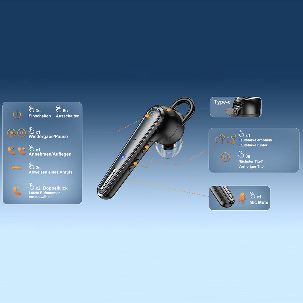 Handsfree Bluetooth Techsuit Voicera CB3, A2DP, Crna