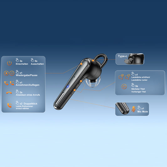 Handsfree Bluetooth Techsuit Voicera CB3, A2DP, Crna