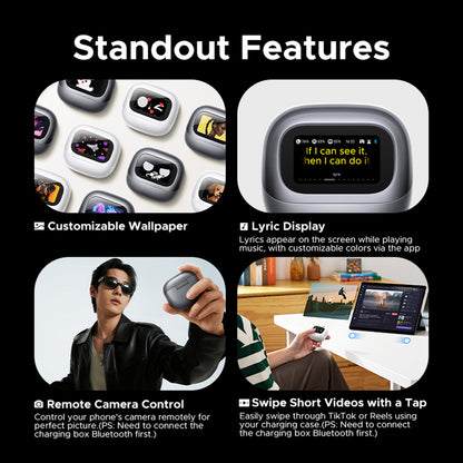 Handsfree Bluetooth UGREEN HiTune H6 Magic WS216 (75288), TWS, ANC, MultiPoint, Siva
