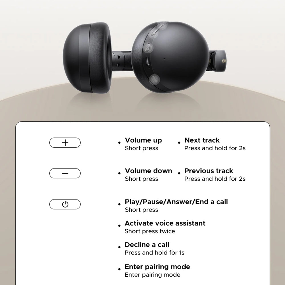 Handsfree Bluetooth UGREEN HiTune Max 2 HP205, MultiPoint, A2DP, ANC, Crna