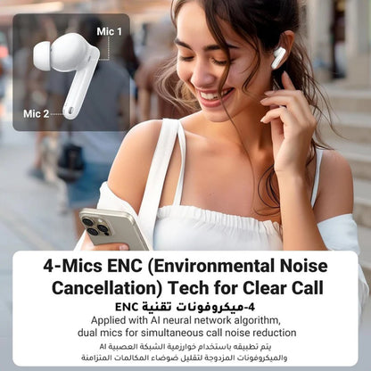 Handsfree Bluetooth UGREEN HiTune T3 Pro WS206, TWS, ANC, MultiPoint, Beli