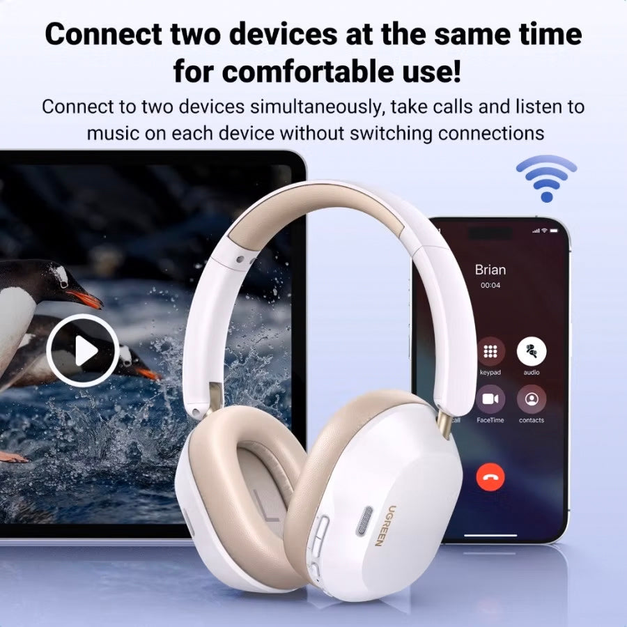 Handsfree Bluetooth UGREEN HiTune Max5C HP203, A2DP, ANC, Bela