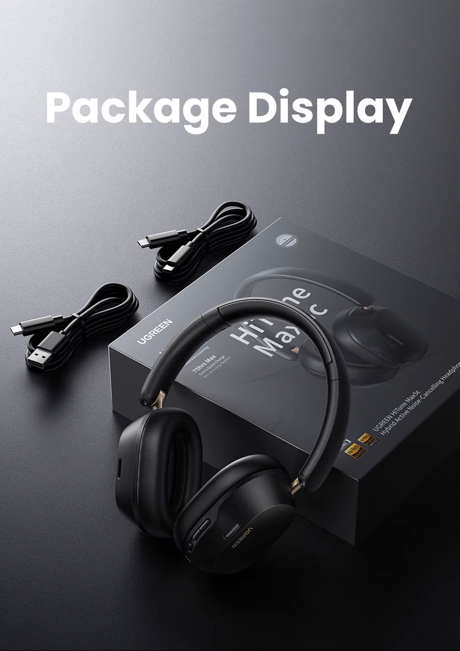 Handsfree Bluetooth UGREEN HP203, A2DP, ANC, Crni