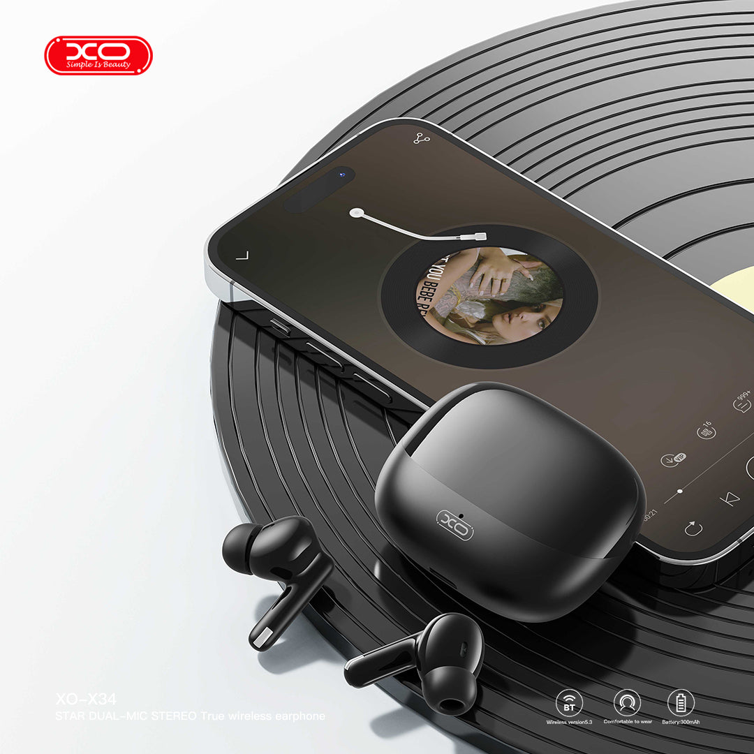 Bluetooth Handsfree XO Design X34, TWS, Black 