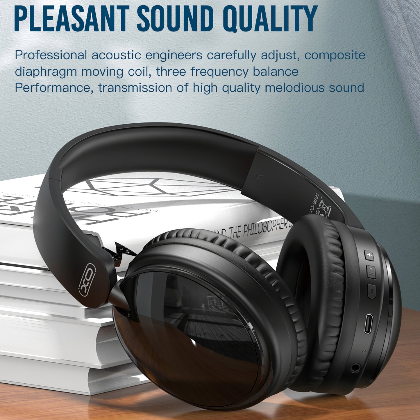 Handsfree Bluetooth XO Design BE36, A2DP, Crni