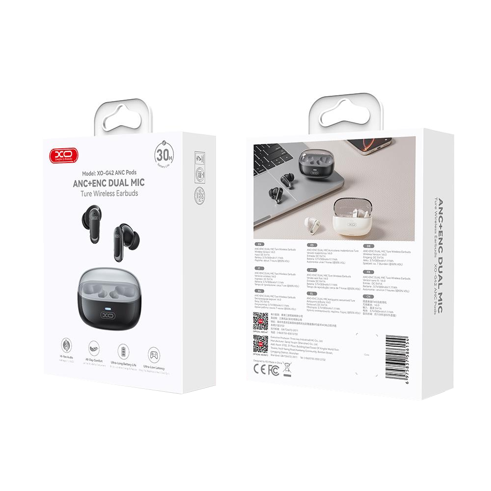 Handsfree Bluetooth XO Design G42, TWS, ANC, Crni