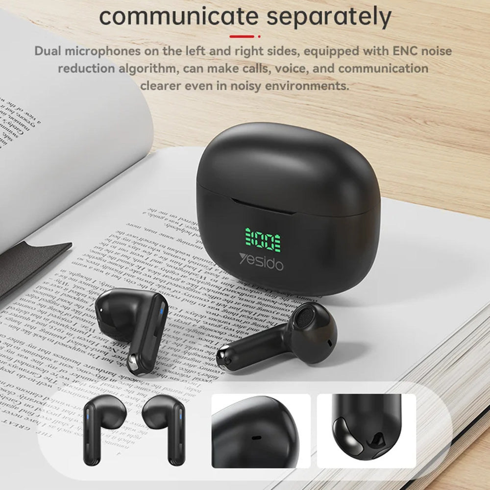 Handsfree Bluetooth Yesido TWS19, TWS, Crni