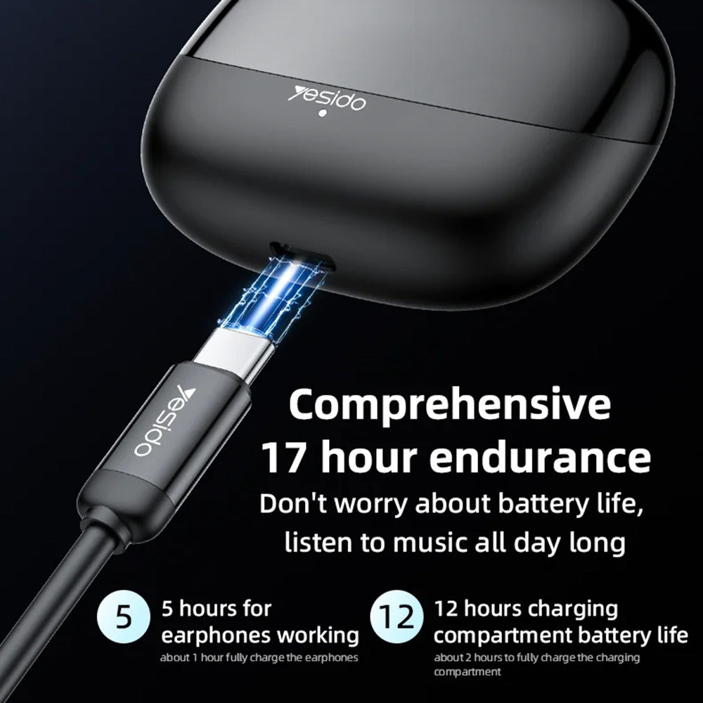 Handsfree Bluetooth Yesido TWS26, TWS, Crni