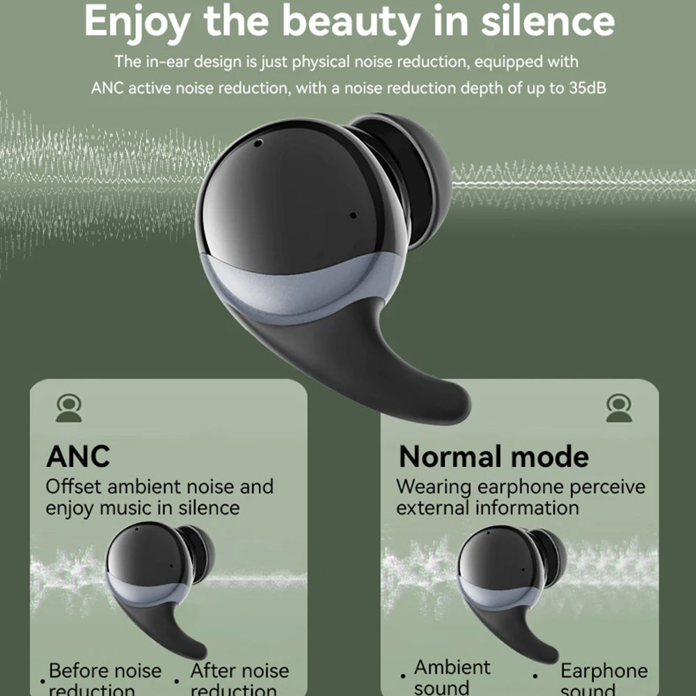 Handsfree Bluetooth Yesido TWS30, TWS, ANC, Crni