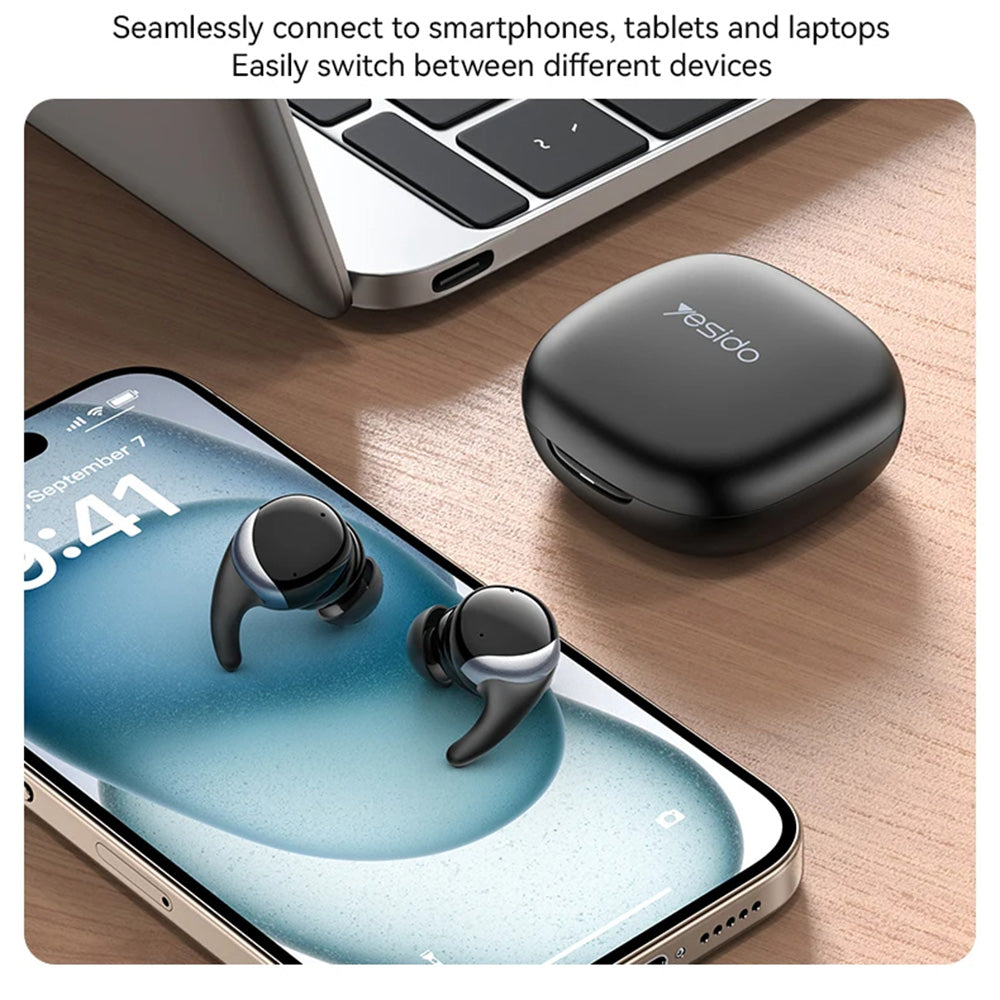Handsfree Bluetooth Yesido TWS30, TWS, ANC, Crni