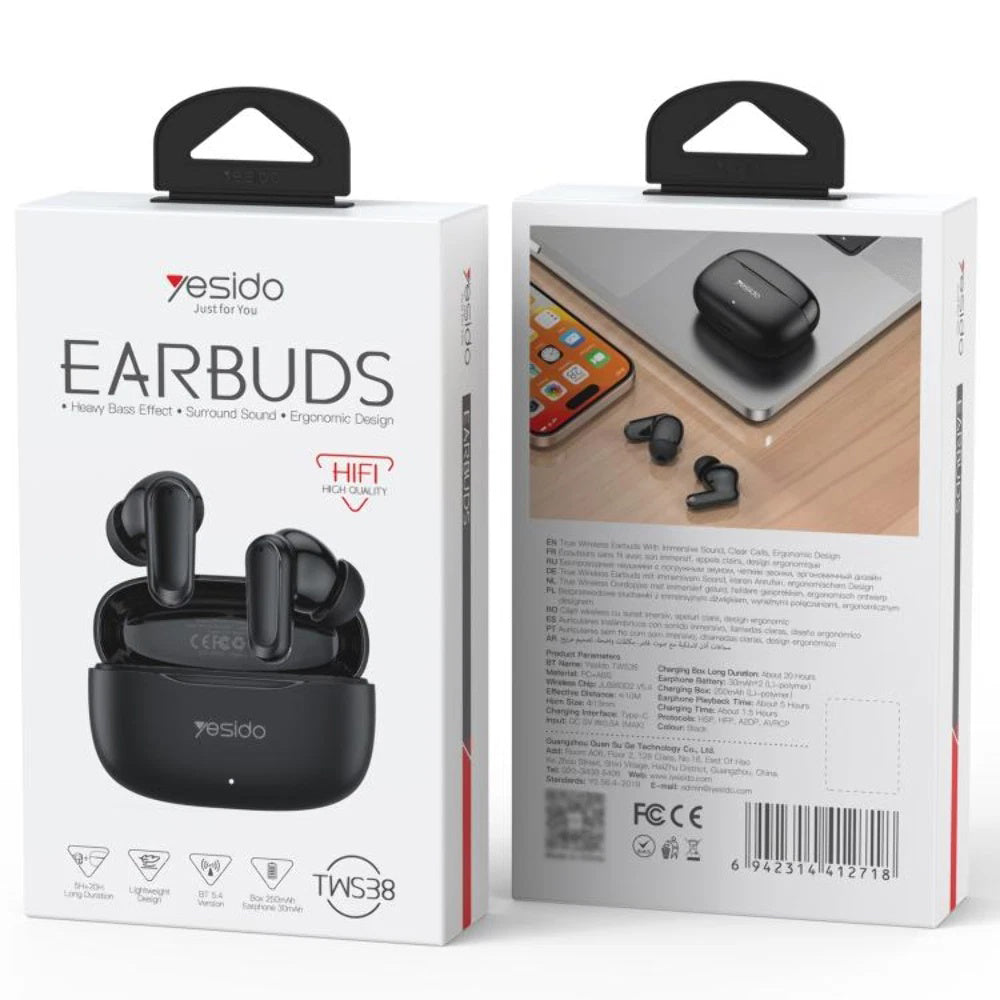Handsfree Bluetooth Yesido TWS38, TWS, Beli
