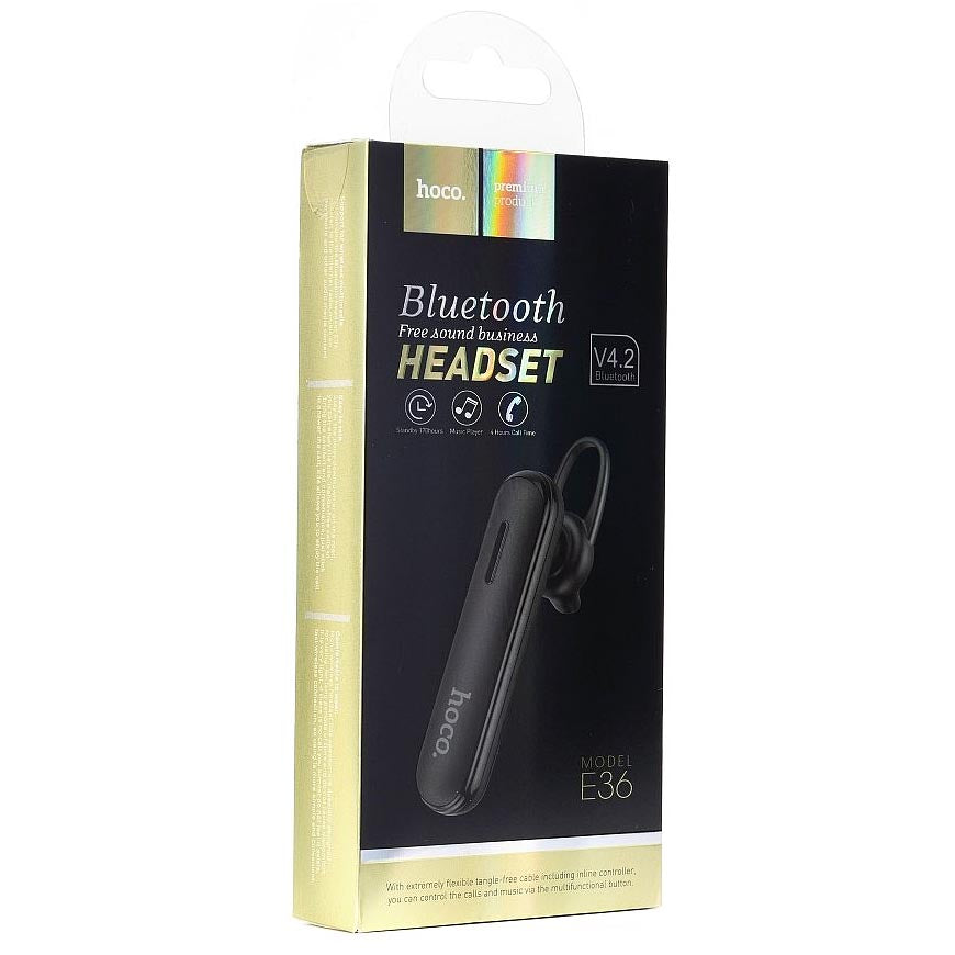 Bluetooth Handsfree HOCO Sound Bluetooth Business E36, A2DP, Black
