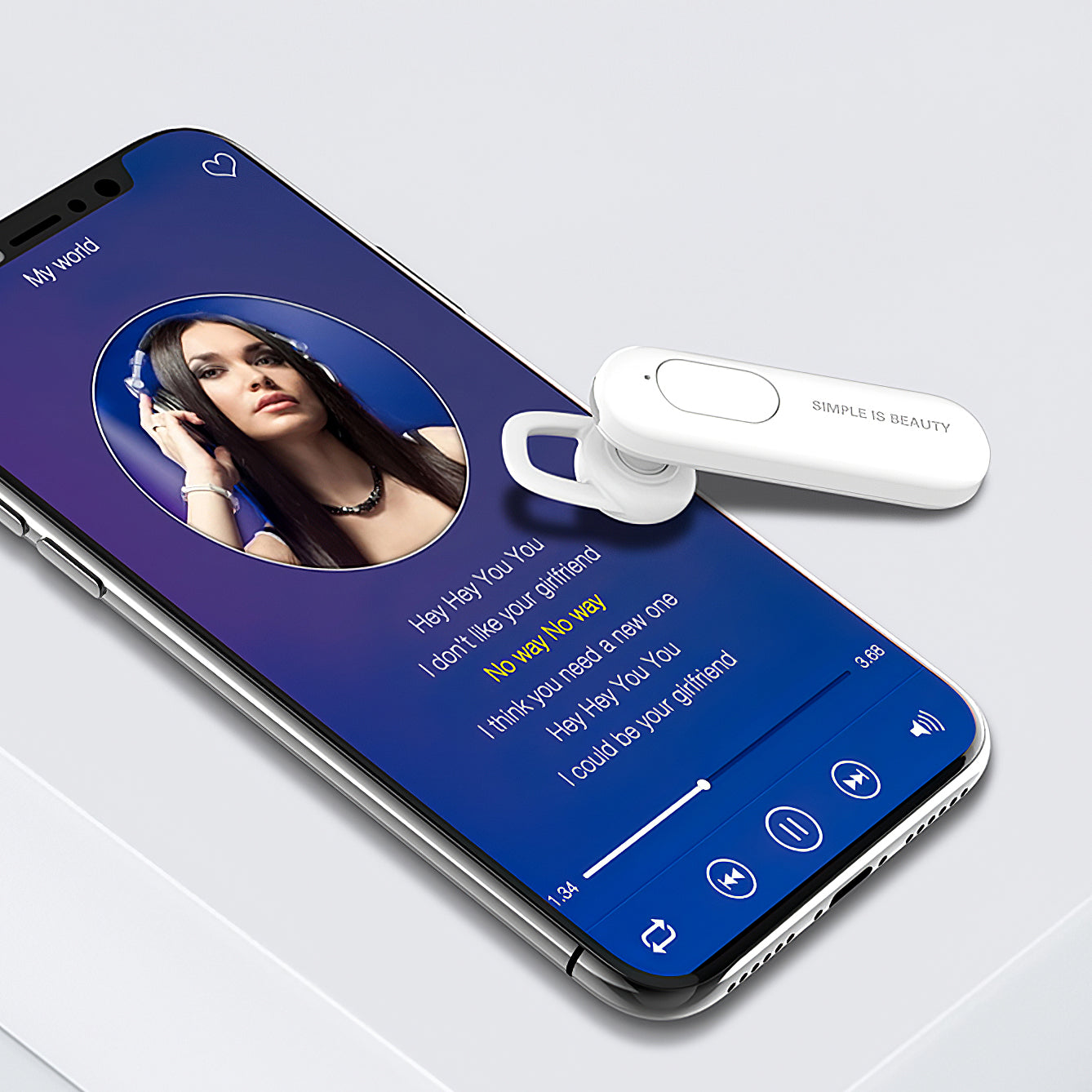 Handsfree Bluetooth XO Design BE4, MultiPoint, A2DP, Bijeli