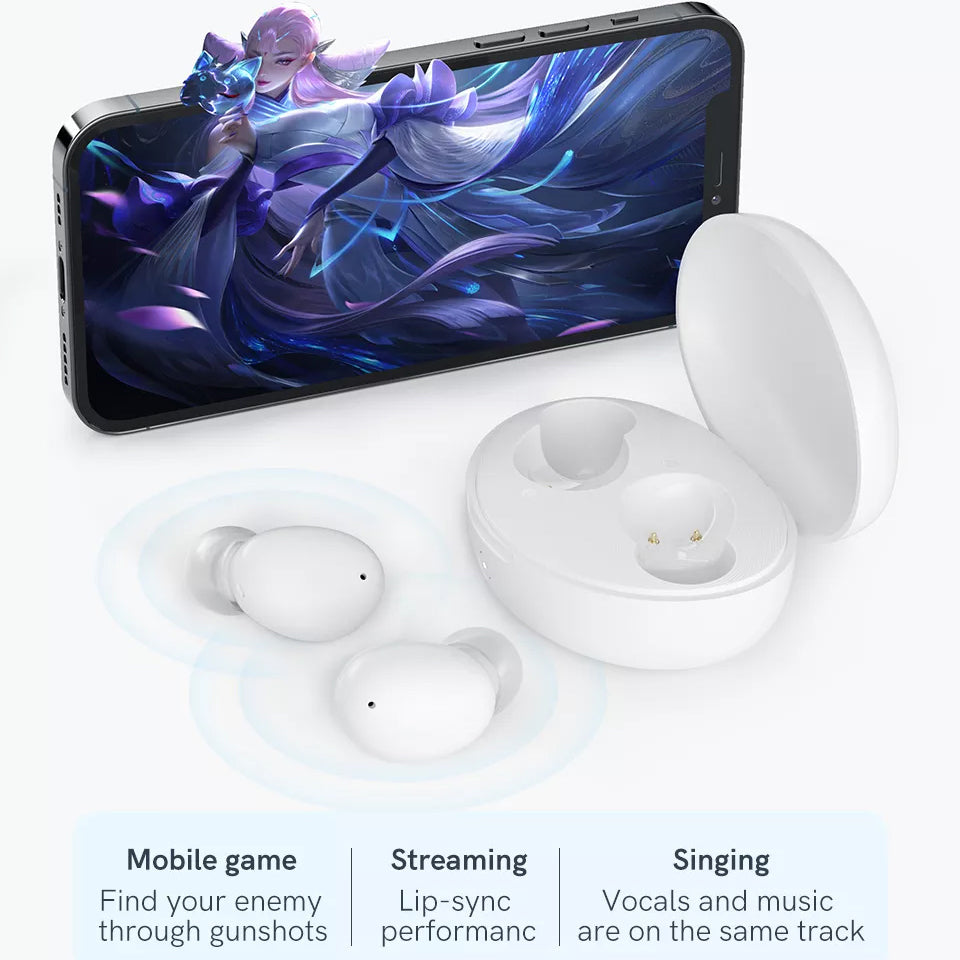 Handsfree Bluetooth QCY T16, TWS, White
