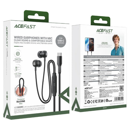 Handsfree USB-C Acefast L8, Sivi
