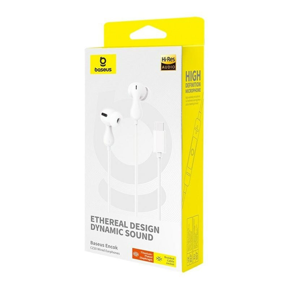 Handsfree USB-C Baseus Encok CZ20, Bela A00171400213-00