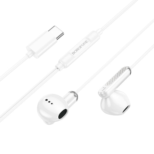 Handsfree USB-C Borofone BM89 Surpass, Bijeli
