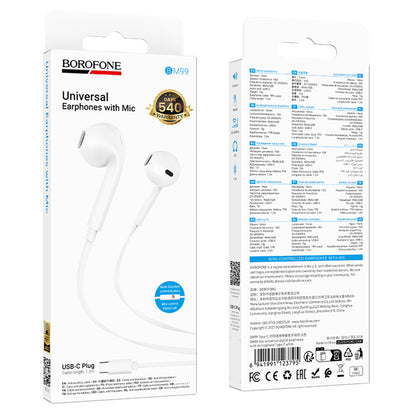 Handsfree USB-C Borofone BM99 Star, Beli