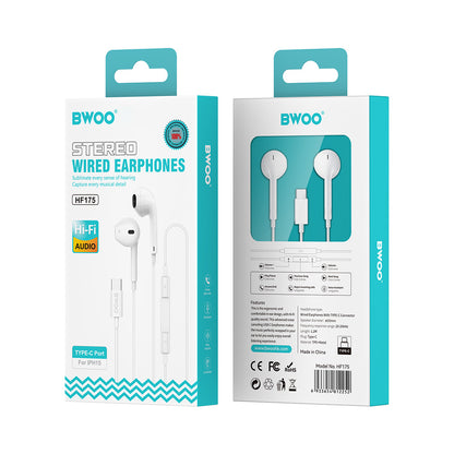 Handsfree USB-C BWOO HF175, Bela