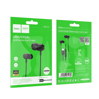 Handsfree USB-C HOCO M122, Crna