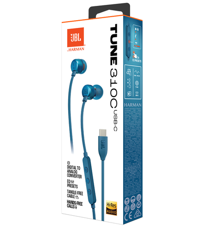 Handsfree USB-C JBL Tune 310C, Plavi JBLT310CBLU