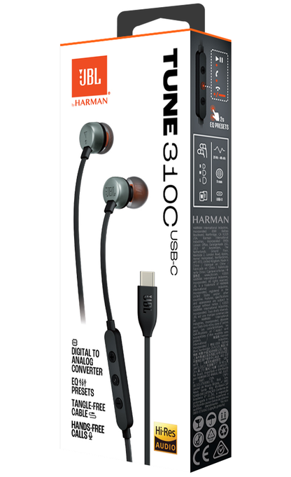 Handsfree USB-C JBL Tune 310C, Crni JBLT310CBLK
